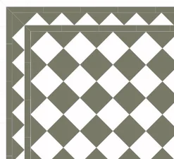 Klinker - Schackrutigt 15 x 15 cm vit/grön - Australian green