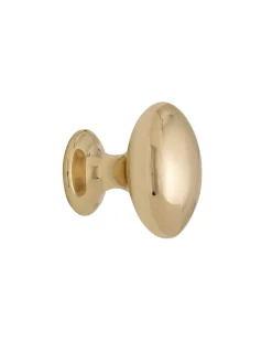 Knopp - Oval lackad mässing 40 mm