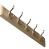 Kroklist 65 cm furu med dubbel hattkrok, nickel