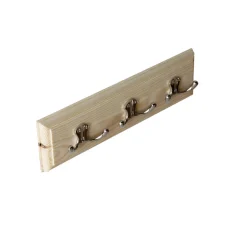 Kroklist 35 cm furu med förnicklad dubbelkrok - Bårebo