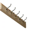 Kroklist 65 cm furu med hattkrok, nickel