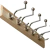 Kroklist 65 cm furu med klädkrok - Fehrlins 3228 nickel