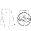 Lampsockel porslin - Vit/vinklad IP20