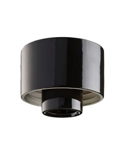 Lampsockel utomhus/våtrum - Svart/rak IP54