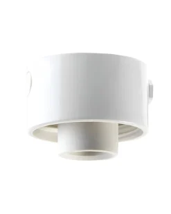 Lampsockel utomhus/våtrum - Vit/rak/kulo IP54