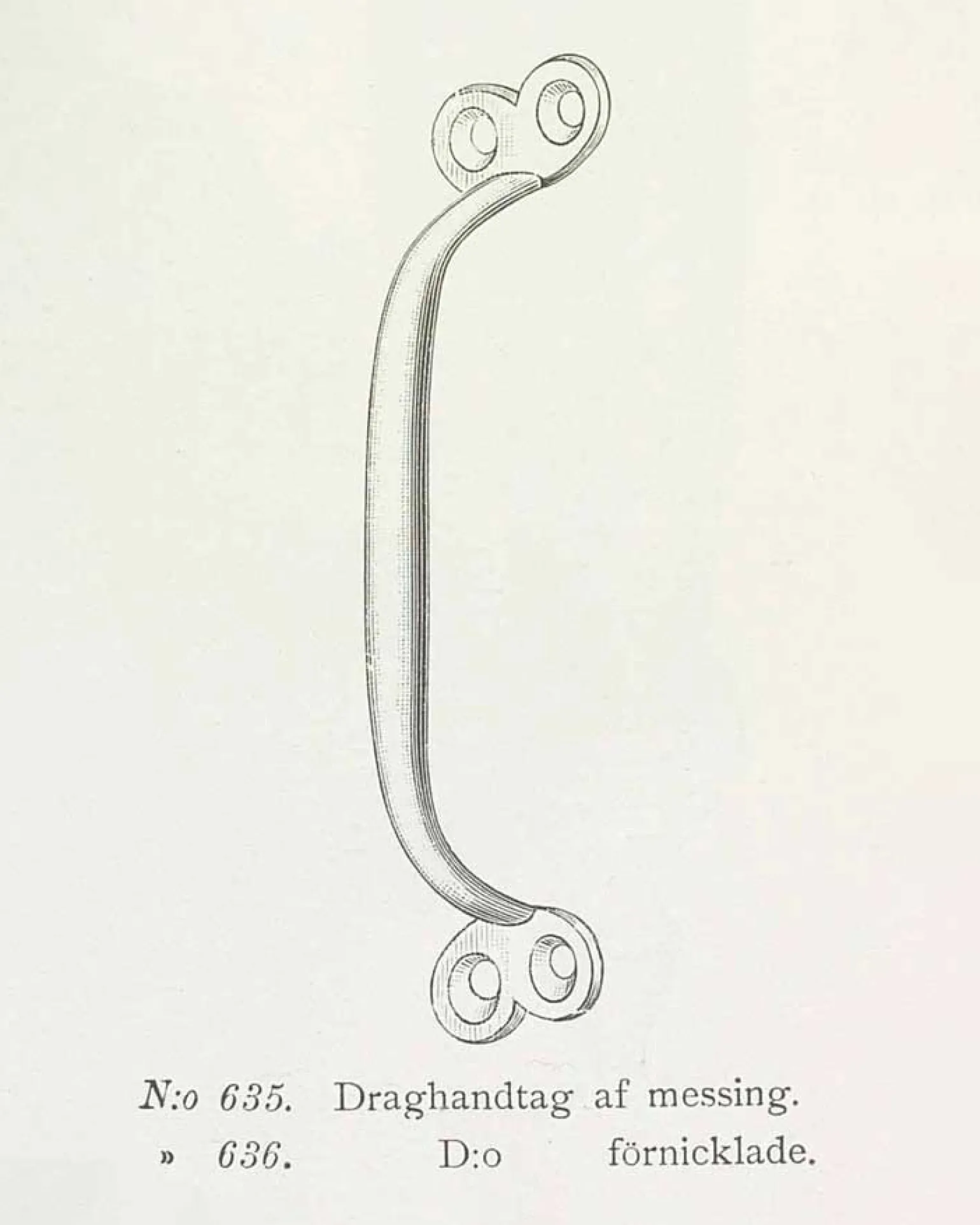 Lådhandtag - Næsman N:o 635 nickel