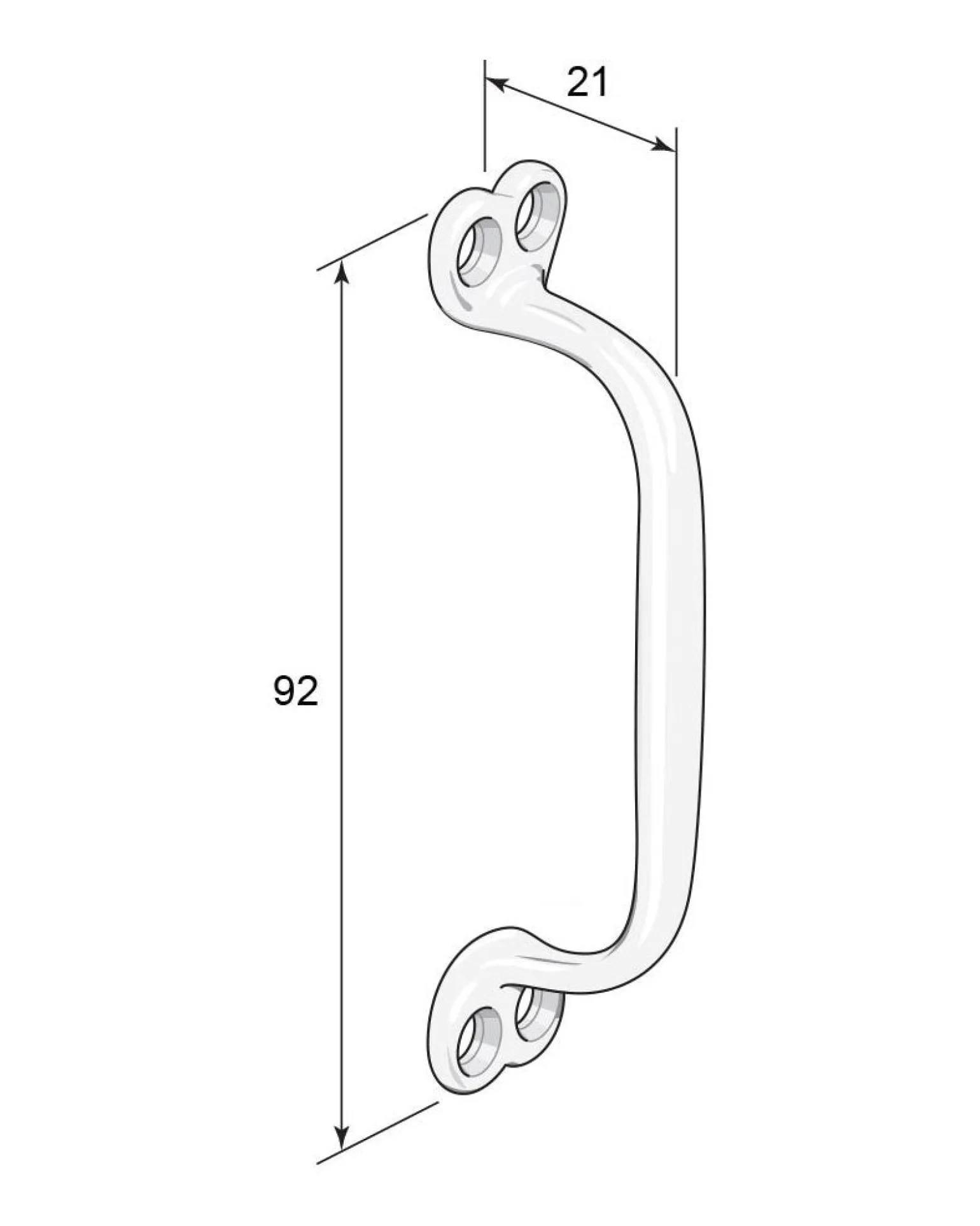 Lådhandtag - Næsman N:o 635 nickel