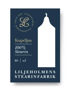 Liljeholmens Kupéljus - Blockljus vit 2-pack