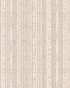 Lim & Handtryck Tapet - Edit kakao/beige