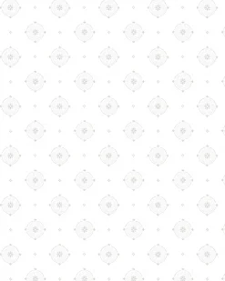 Lim & Handtryck Tapet - Gunnebo slott vit/silver