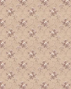 Lim & Handtryck Tapet - Hovdala blomma beige/champagne