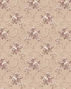 Lim & Handtryck Tapet - Hovdala blomma beige/champagne