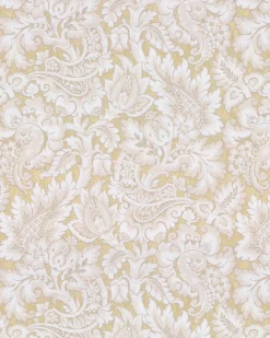 Lim & Handtryck Tapet - Kashmir beige/guld