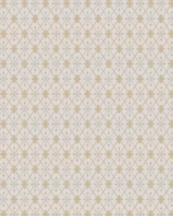 Lim & Handtryck Tapet - Skogshyddan beige/guld