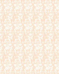 Lim & Handtryck Tapet - Solsidan rosa/vit
