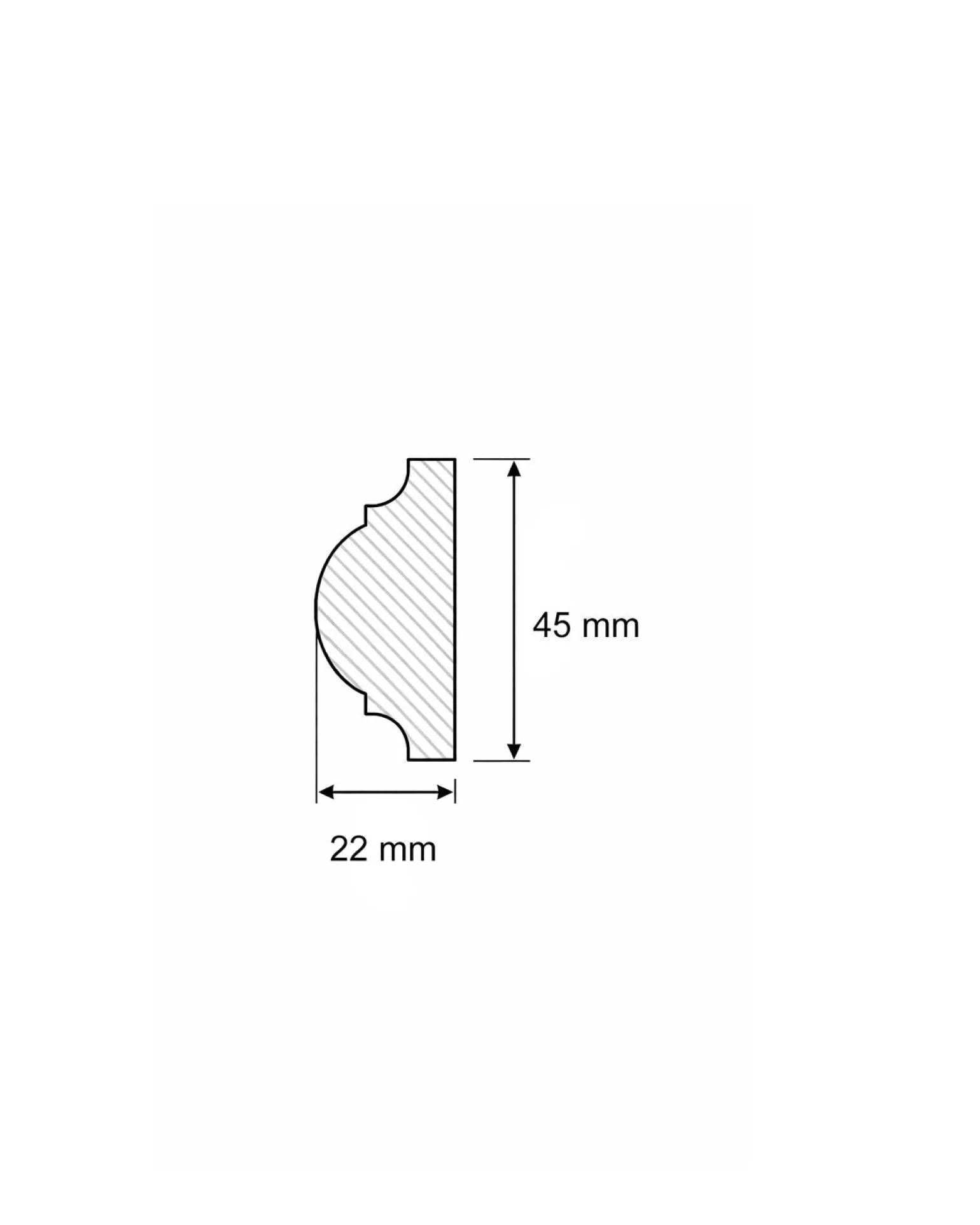 List - Dekorlist Sekelskifte furu 22x45 mm