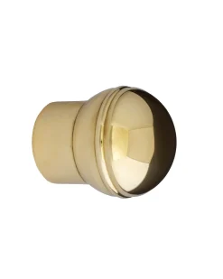Ändknopp till rör 25 mm - Mässing