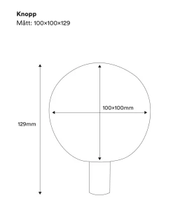 Ändknopp till stolpe - 90 x 100 mm