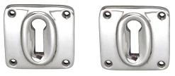 Nyckelskylt - Fyrkantig nickel 45 mm