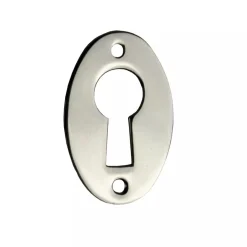 Nyckelskylt garderob- & klosettdörr - Nickel oval