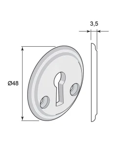 Nyckelskylt - Låsbolaget 7 nickel 48 mm