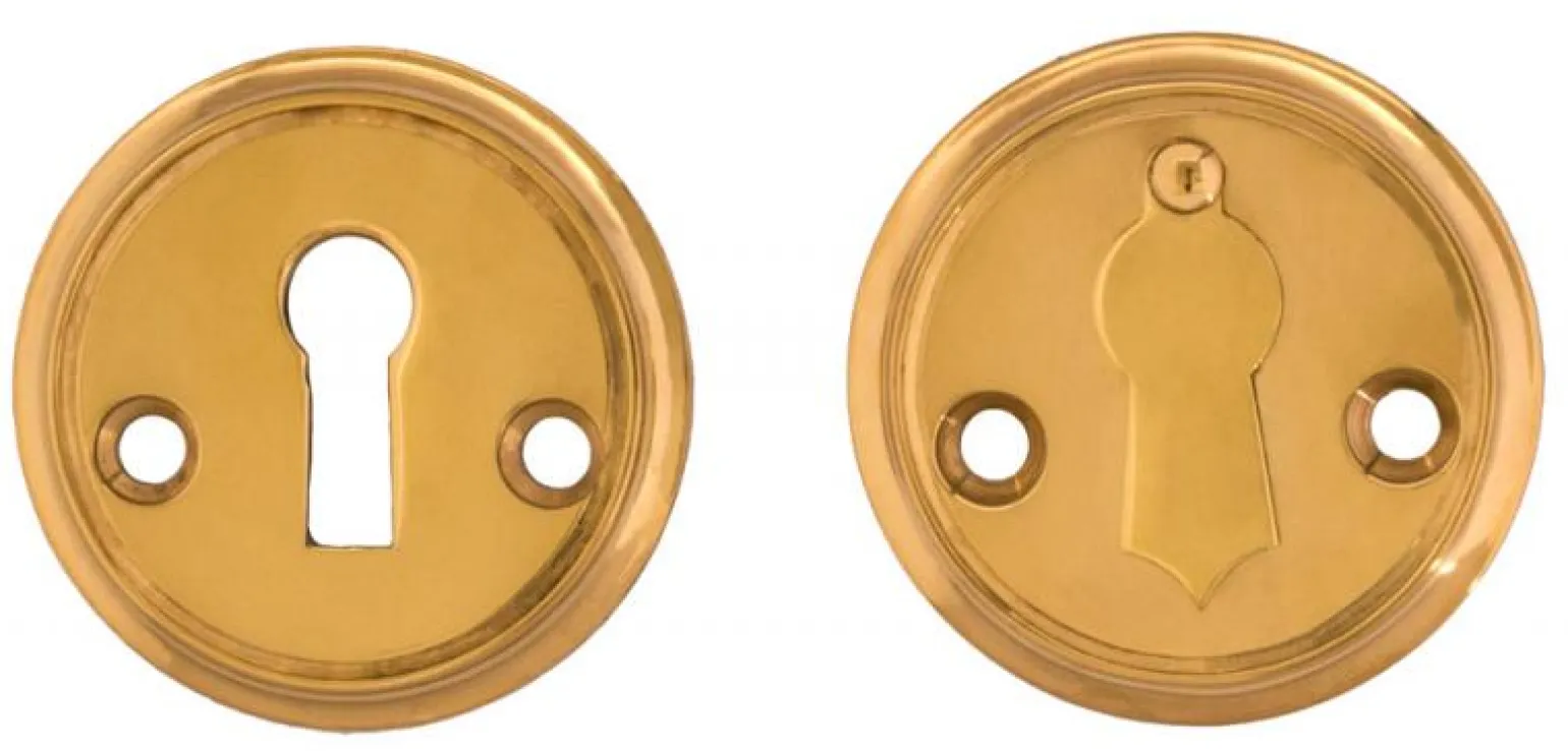 Nyckelskylt 47 mm mässing, kläpp - Sekelskifte