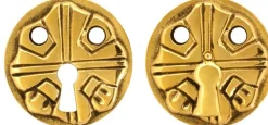 Nyckelskylt - 57 mm mässing, mönstrad