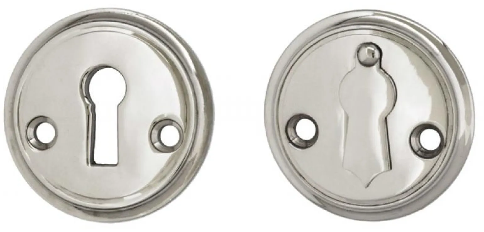 Nyckelskylt 47 mm nickel, kläpp - Sekelskifte