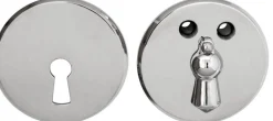 Nyckelskylt - 55 mm nickel med kläpp