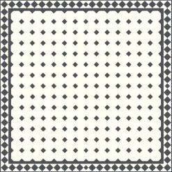 Oktagonklinker - 10 x 10 cm vit/svart