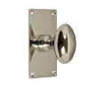 Oval knopp med bottenplatta - Nickel 40 x 70 mm