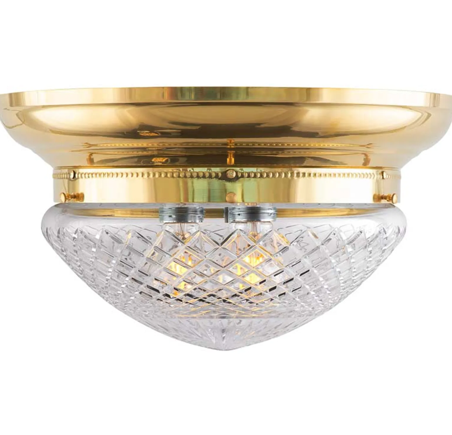 Plafond - Taklampa Frödingplafond 300 mässing, klarglas