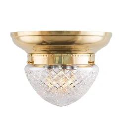 Plafond - Taklampa Frödingplafond 200 mässing, klarglas