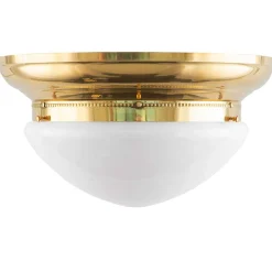 Plafond - Taklampa Frödingplafond 300 mässing, opalvit skärm