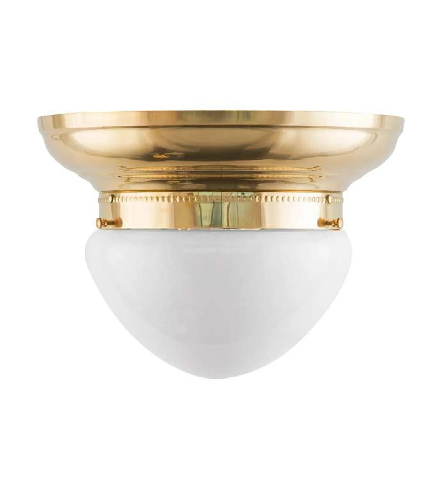 Plafond - Taklampa Frödingplafond 200 mässing, opalvit skärm