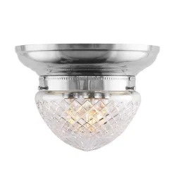 Plafond - Taklampa Frödingplafond 200 nickel, slipat klarglas