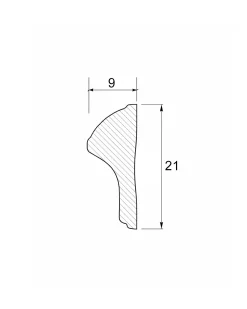 Provbit - Dekorlist - Dörrspegellist 9x21 mm