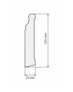 Provbit - Golvsockel - Klassisk 120 mm