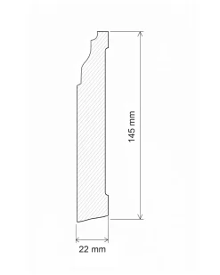 Provbit - Golvsockel - Mälarhöjden 145 mm