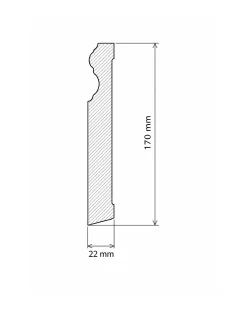 Provbit - Golvsockel - Mäster 170 mm
