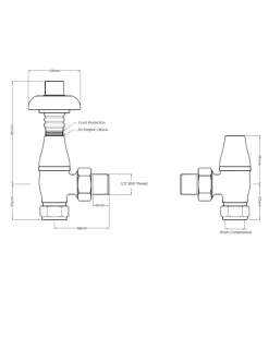 Radiatorventil termostat - Chelsea Krom