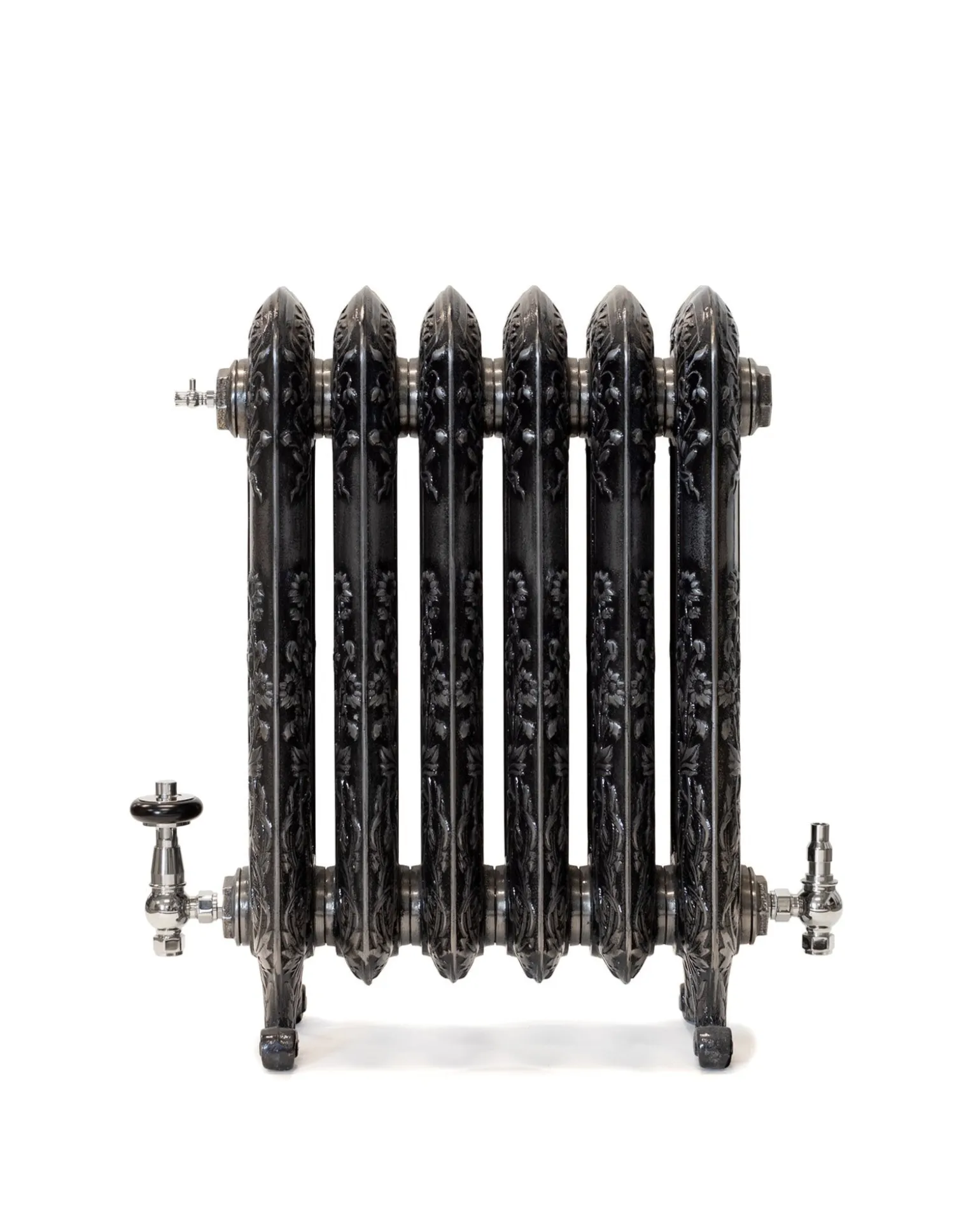 Radiatorventil termostat - Kensington krom/trä