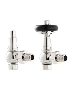 Radiatorventil termostat - Kensington nickel/trä