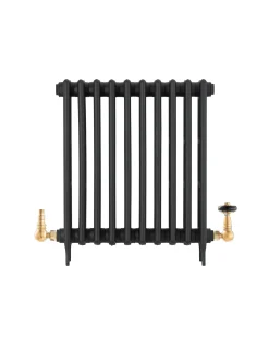 Radiatorventil termostat - York (vinklad) krom/trä