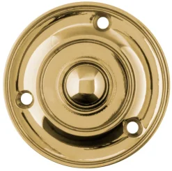 Ringklockeknapp - Rund mässing