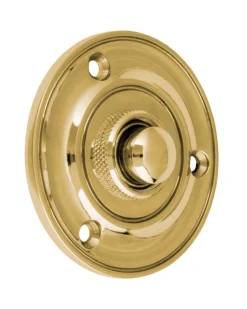 Ringklockeknapp - Rund mässing