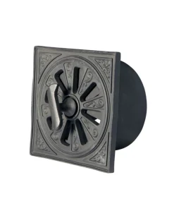 Rosettventil - Svart aluminium Ø 120 mm
