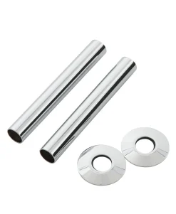 Rörskydd/Rörmanschett 130 x 18 mm till vattenrör - Krom