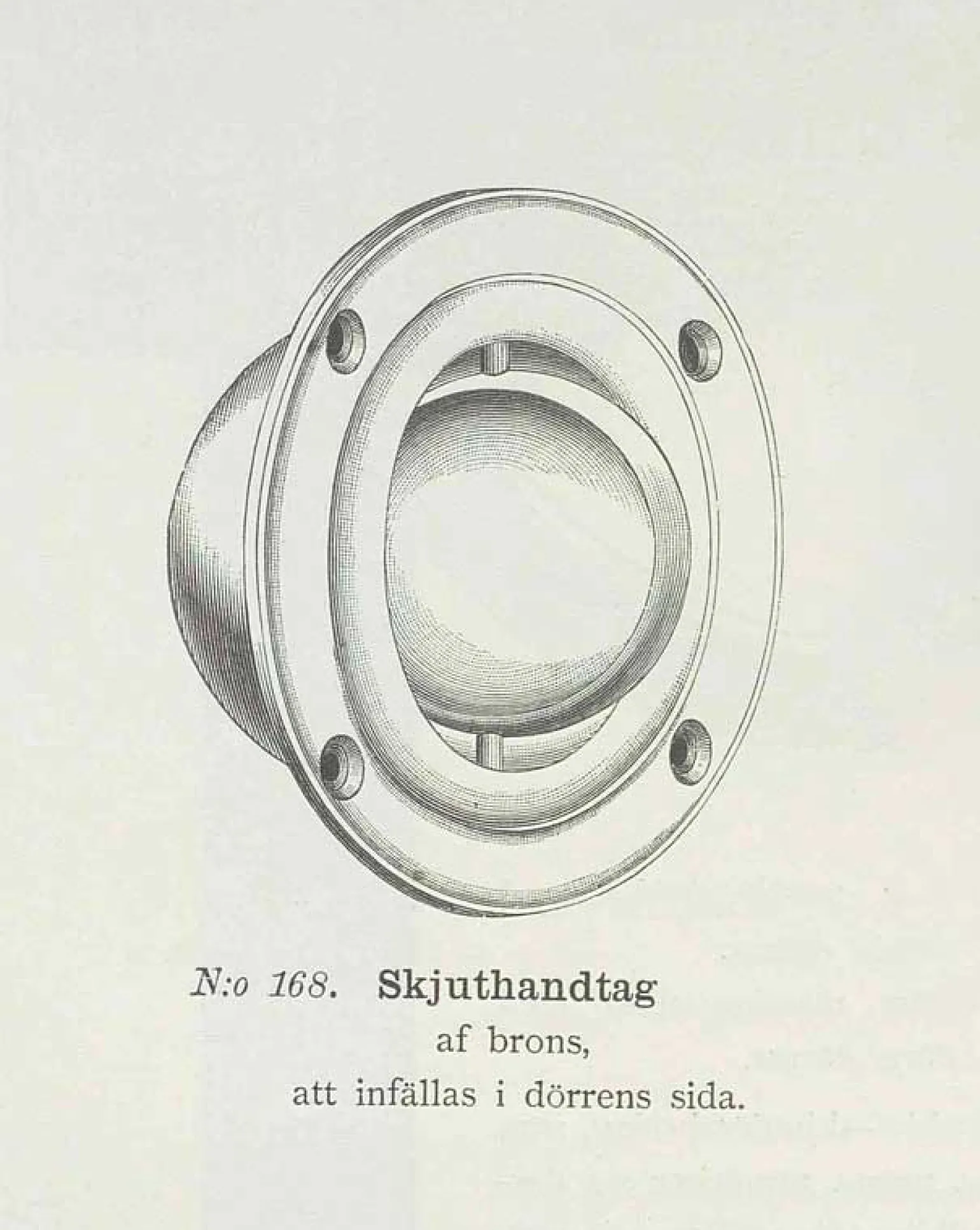 Skjutdörrshandtag - Næsman N:o 168 nickel