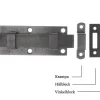 Skottregel - Aug. Stenman 612 med hålbleck, stål 135 mm